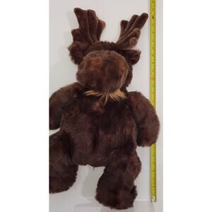 Vtg FAO SCHWARZ Moose Plush Lg Brown Stuffed Animal Toy Fifth Ave Wildlife Cute